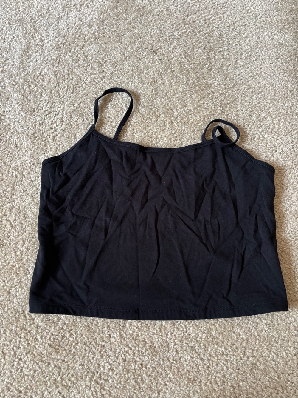 Black Women's Crop Cami Top